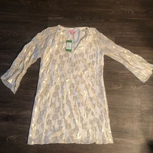 Lilly Pulitzer Gold Palm Trees Dress